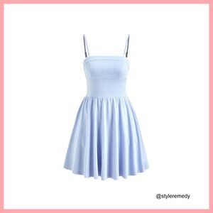 Sleeveless Spaghetti Strap Mini Dress with Pockets, Knit Sundress, Summer Lounge